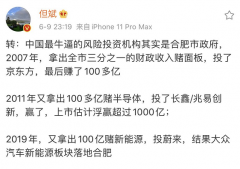 可能是最牛风投机构：合肥政府
